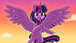 Size: 1920x1080 | Tagged: safe, artist:vladivoices, derpibooru import, part of a set, twilight sparkle, twilight sparkle (alicorn), alicorn, pony, fanfic:history repeats, animatic, female, open mouth, solo, spread wings, wings