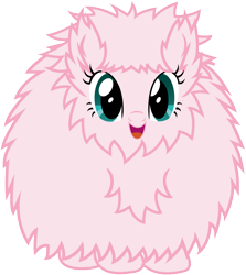 Size: 1731x1941 | Tagged: safe, artist:xelborrex, derpibooru import, oc, oc only, oc:fluffle puff, pony, female, fluffy, looking at you, open mouth, open smile, simple background, smiling, smiling at you, solo, transparent background, vector