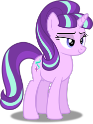 Size: 3731x5000 | Tagged: safe, artist:dashiesparkle edit, artist:kysss90, derpibooru import, edit, starlight glimmer, pony, unicorn, season 5, the cutie map, absurd resolution, female, mare, multicolored mane, multicolored tail, s5 starlight, simple background, smiling, solo, tail, transparent background, vector
