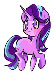 Size: 737x984 | Tagged: safe, artist:pnpn_721, derpibooru import, starlight glimmer, pony, unicorn, female, mare, simple background, smiley face, smiling, solo, white background