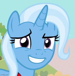 Size: 554x560 | Tagged: safe, derpibooru import, screencap, trixie, pony, unicorn, magic duel, alicorn amulet, cropped, evil trixie, female, mare, solo