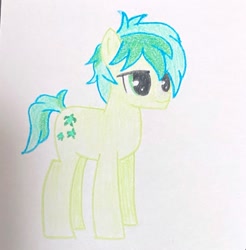 Size: 828x841 | Tagged: safe, artist:maud_pie_s4, derpibooru import, sandbar, earth pony, pony, male, solo, stallion, traditional art