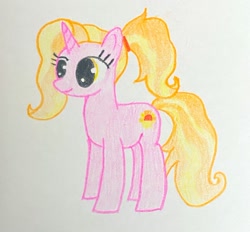 Size: 828x769 | Tagged: safe, artist:maud_pie_s4, derpibooru import, luster dawn, pony, unicorn, female, mare, solo, traditional art