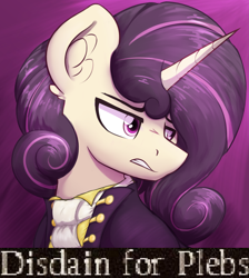 Size: 2487x2781 | Tagged: safe, artist:czu, derpibooru import, oc, oc only, oc:charm, bust, disdain, meme, necktie, ponified, ponified meme