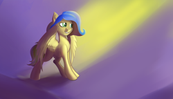 Size: 2450x1400 | Tagged: safe, artist:tyleks, derpibooru import, oc, oc only, pegasus, pony, cute, eyelashes, feathered wings, female, full body, grin, lidded eyes, mare, partially open wings, simple background, smiling, solo, spread wings, wings