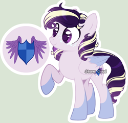 Size: 2546x2458 | Tagged: safe, artist:stormcloud-yt, derpibooru import, oc, oc only, pegasus, pony, base used, coat markings, colored wings, freckles, high res, male, offspring, parent:princess cadance, parent:shining armor, parents:shiningcadance, pegasus oc, smiling, socks (coat marking), solo, stallion, two toned wings, wings