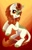 Size: 2650x4096 | Tagged: safe, artist:gleamydreams, derpibooru import, autumn blaze, kirin, awwtumn blaze, looking at you, rearing, smiling, solo