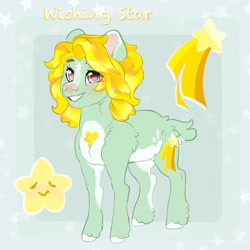 Size: 1440x1440 | Tagged: safe, artist:jadejellie, derpibooru import, oc, oc:wishing star, earth pony, pony, female, mare, solo