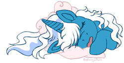 Size: 984x505 | Tagged: safe, derpibooru import, oc, oc:fleurbelle, alicorn, alicorn oc, bow, cute, female, hair bow, horn, mare, pillow, simple background, sleeping, snoring, transparent background, wings