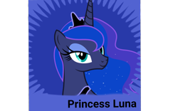 Size: 4000x2500 | Tagged: safe, derpibooru import, princess luna, alicorn, pony, a royal problem, crown, derpibooru, ethereal mane, eyeshadow, female, horn, jewelry, lidded eyes, makeup, mare, meta, peytral, regalia, smiling, solo, spoilered image joke, starry mane, text, vector