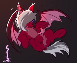 Size: 1228x1000 | Tagged: safe, artist:swaybat, derpibooru exclusive, derpibooru import, oc, oc:ignatius, bat pony, butt, chest fluff, ear fluff, ears, fangs, plot