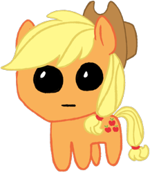 Size: 640x736 | Tagged: safe, artist:snailpups, derpibooru import, part of a set, applejack, oc, oc:tbh, earth pony, pony, female, meme, simple background, solo, tbh, transparent background