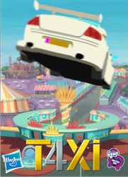 Size: 407x562 | Tagged: safe, derpibooru import, better together, equestria girls, rollercoaster of friendship, car, equestria girls logo, equestria land, hasbro, logo, peugeot, taxi