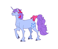 Size: 4300x3600 | Tagged: safe, artist:sashakruchkinatv, derpibooru import, sparkler (g1), pony, g1, bow, cloven hooves, g1 to g4, generation leap, simple background, solo, tail, tail bow, transparent background, unshorn fetlocks