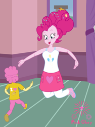 Size: 1620x2160 | Tagged: safe, artist:pinkglorymlp, derpibooru import, li'l cheese, pinkie pie, equestria girls, the last problem, digital art, equestria girls-ified, female, male, mother and child, mother and son, older, older pinkie pie, parent and child