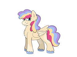 Size: 2828x2121 | Tagged: safe, artist:itstechtock, derpibooru import, oc, oc:zapple pie, hippogriff, hybrid, female, femalwe, interspecies offspring, magical lesbian spawn, offspring, parent:pinkie pie, parent:princess skystar, parents:skypie, simple background, solo, transparent background