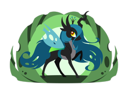 Size: 2902x2067 | Tagged: safe, artist:lichtdrache, derpibooru import, queen chrysalis, changeling, changeling queen, 2014, female, high res, raised hoof, raised leg, simple background, solo, transparent background