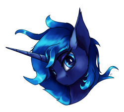 Size: 2400x2160 | Tagged: safe, artist:tenebrisnoctus, derpibooru import, princess luna, alicorn, pony, bust, female, looking at you, mare, simple background, solo, transparent background