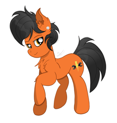 Size: 3561x3732 | Tagged: safe, derpibooru import, oc, oc only, oc:igniszap, earth pony, pony, chest fluff, ear fluff, ear piercing, earring, ears, golden eyes, jewelry, looking at you, original character do not steal, piercing, simple background, white background