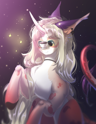 Size: 2412x3100 | Tagged: safe, artist:rico_chan, derpibooru import, oc, unicorn, cup, halfbody, solo, sparkles