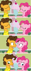 Size: 1280x2948 | Tagged: safe, artist:mlplary6, derpibooru import, cheese sandwich, pinkie pie, earth pony, pony, blushing, cheesepie, comic, female, femele, lady and the tramp, male, milkshake, shipping, straight