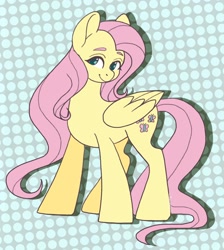 Size: 1620x1810 | Tagged: safe, artist:beashay, derpibooru import, fluttershy, pegasus, pony, februpony, female, looking at you, mare, smiling, smiling at you, solo