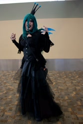 Size: 2730x4096 | Tagged: safe, derpibooru import, queen chrysalis, human, bronycon, bronycon 2015, clothes, cosplay, costume, irl, irl human, photo, solo