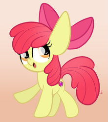 Size: 697x787 | Tagged: safe, artist:sugarcloud12, derpibooru import, apple bloom, pony, adorabloom, cute, simple background, solo