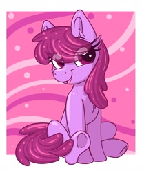 Size: 1729x2098 | Tagged: safe, artist:littleblackraencloud, derpibooru import, berry punch, berryshine, earth pony, pony, smiling, solo