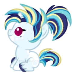 Size: 1003x1008 | Tagged: safe, artist:teonnakatztkgs, derpibooru import, oc, oc only, pony, unicorn, baby, baby pony, base used, horn, simple background, sitting, solo, unicorn oc, unshorn fetlocks, white background