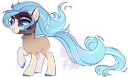 Size: 3134x1914 | Tagged: safe, artist:88yanapro88, derpibooru import, oc, oc only, earth pony, pony, choker, earth pony oc, ethereal mane, hoof polish, simple background, solo, starry mane, transparent background