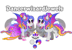 Size: 1700x1200 | Tagged: safe, artist:galeemlightseraphim, derpibooru import, oc, oc only, bat pony, pony, bat pony oc, bat wings, duo, ethereal mane, grin, hoof polish, simple background, smiling, starry mane, transparent background, wings