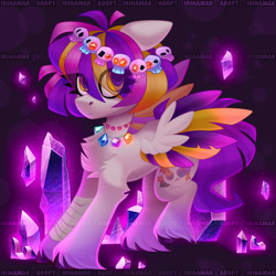 Size: 3000x3000 | Tagged: safe, artist:irinamar, derpibooru import, oc, oc only, pegasus, pony, adoptable, chest fluff, solo, unshorn fetlocks