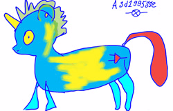 Size: 3280x2112 | Tagged: safe, artist:asd1995sse, derpibooru import, pony, unicorn, 1000 hours in ms paint, high res, horn, signature, simple background, solo, tail, white background