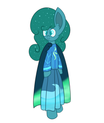 Size: 1699x1999 | Tagged: safe, artist:derpy_the_duck, derpibooru import, oc, oc:aurora, earth pony, bipedal, cape, clothes, dress, owo, simple background, solo, superhero, transparent background