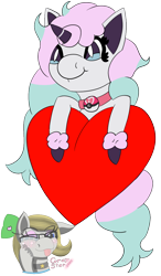 Size: 700x1200 | Tagged: safe, artist:gray star, derpibooru exclusive, derpibooru import, collar, galarian ponyta, happy, heart, icon, one ear down, pokémon, ponyta, simple background, tongue, tongue out, transparent background