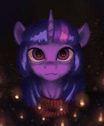 Size: 1009x1210 | Tagged: safe, artist:escdev, derpibooru import, twilight sparkle, pony, bust, clothes, looking at you, portrait, solo, sweater