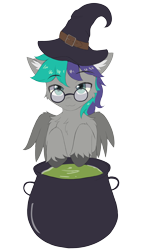 Size: 5000x8000 | Tagged: safe, derpibooru import, oc, oc:wubzy, pegasus, pony, cauldron, commission, halloween, hat, holiday, simple background, solo, transparent background, wings, witch, witch hat, ych result