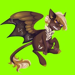 Size: 1773x1773 | Tagged: safe, artist:neonbugzz, derpibooru import, pony, angry, art trade, dragon wings, solo, wings