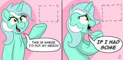 Size: 1881x917 | Tagged: safe, artist:pony-thunder, derpibooru import, lyra heartstrings, pony, unicorn, 2 panel comic, comic, dialogue, februpony, female, if i had one, image macro, mare, meme, ponified, ponified meme, solo, speech bubble, the fairly oddparents