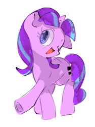 Size: 768x1024 | Tagged: safe, artist:pnpn_721, derpibooru import, starlight glimmer, pony, unicorn, equal cutie mark, female, happy, mare, one eye closed, open mouth, open smile, s5 starlight, simple background, smiling, solo, white background, wink