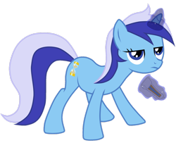 Size: 2716x2207 | Tagged: safe, artist:toutax, derpibooru import, minuette, pony, unicorn, female, high res, magic, magic aura, mare, simple background, solo, toothpaste, transparent background, vector