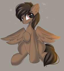 Size: 2828x3141 | Tagged: safe, artist:janelearts, derpibooru import, oc, oc:mazz, pegasus, pony, :p, commission, cute, male, raised hoof, raised leg, sitting, smiling, solo, stallion, tongue, tongue out, wings