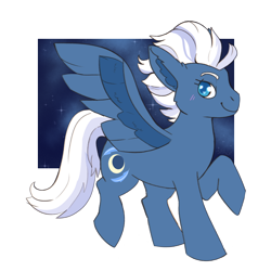 Size: 2000x2000 | Tagged: safe, artist:cinnamonsparx, derpibooru import, night glider, pegasus, pony, colored pupils, ear fluff, ears, februpony, female, high res, hooves, mare, raised hoof, raised leg, simple background, smiling, solo, spread wings, tail, transparent background, wings