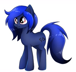 Size: 1067x1010 | Tagged: safe, artist:namaenonaipony, derpibooru import, oc, oc only, oc:xeno (iraven), earth pony, pony, earth pony oc, full body, hooves, shading, simple background, solo, standing, tail, white background