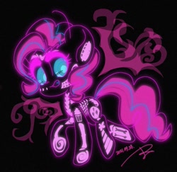 Size: 1259x1222 | Tagged: safe, artist:oc_ponys, derpibooru import, pinkie pie, earth pony, pony, black background, simple background, solo, x-ray