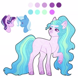 Size: 2048x2048 | Tagged: safe, artist:merviellee, derpibooru import, starlight glimmer, trixie, oc, female, lesbian, magical lesbian spawn, offspring, parent:starlight glimmer, parent:trixie, parents:startrix, shipping, startrix