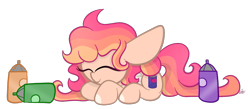 Size: 1281x557 | Tagged: safe, artist:sugarcloud12, derpibooru import, oc, oc only, pegasus, pony, female, lying down, mare, prone, simple background, solo, spray can, transparent background