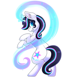 Size: 2000x2000 | Tagged: safe, artist:star-theft, derpibooru import, oc, oc:shooting star, pony, unicorn, female, magic, mare, simple background, solo, transparent background