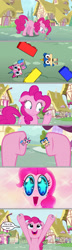 Size: 1136x3935 | Tagged: safe, artist:silverbuller, derpibooru import, edit, edited screencap, screencap, pinkie pie, my little pony: the movie, comic, lego, puppycorn, screencap comic, unikitty